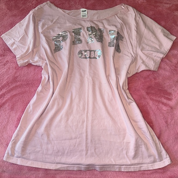 Victoria's Secret PINK off the shoulder doll house shirt - Picture 1 of 5